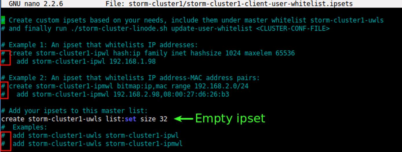 An empty ipset list Master ipset