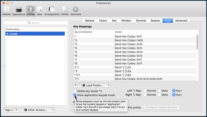Both left and right Alt keys are set to Esc+ Both left and right Alt keys are set to Esc+