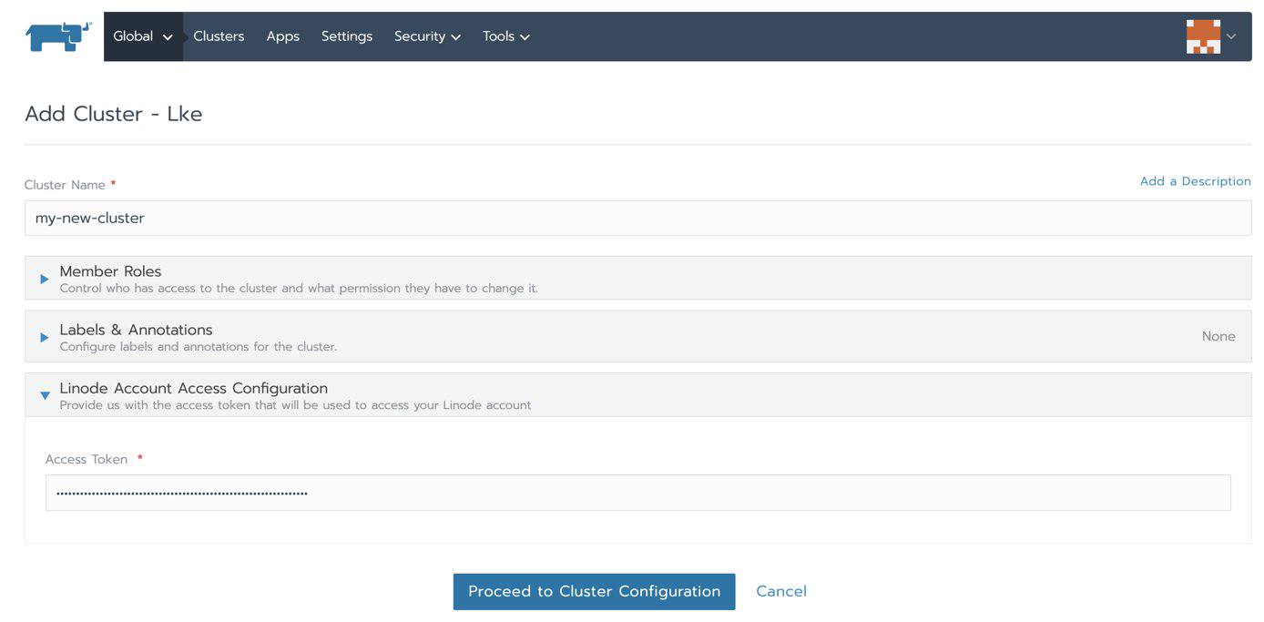 Cluster Name Token Cluster Name Token