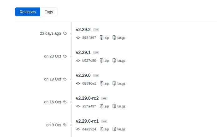 Git release page. Git release page.