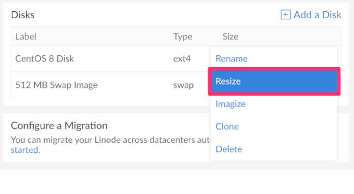 Resize CentOS 8 Disk Resize CentOS 8 Disk