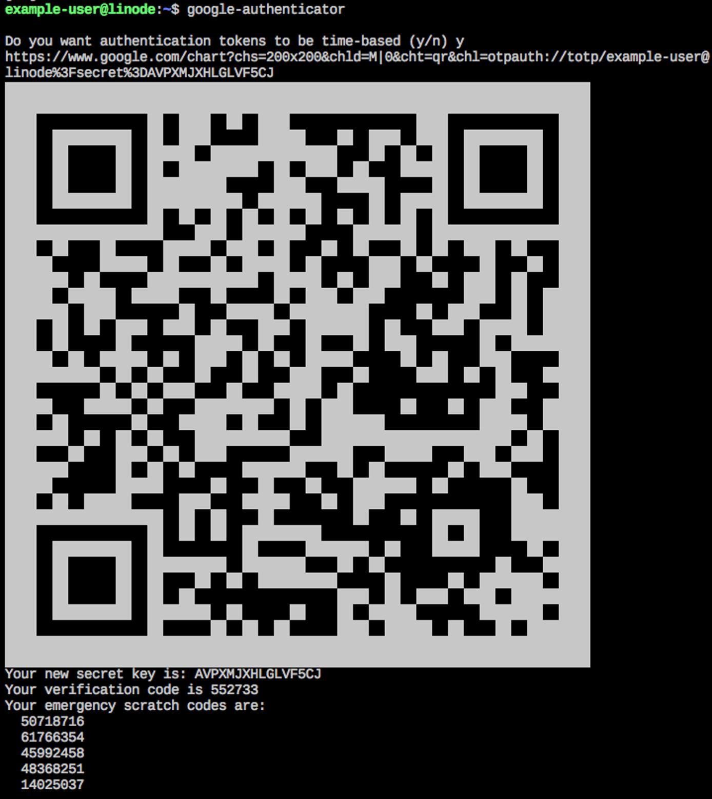 The Google Authenticator QR Code and keys on CentOS 7. The Google Authenticator QR Code and keys on CentOS 7.