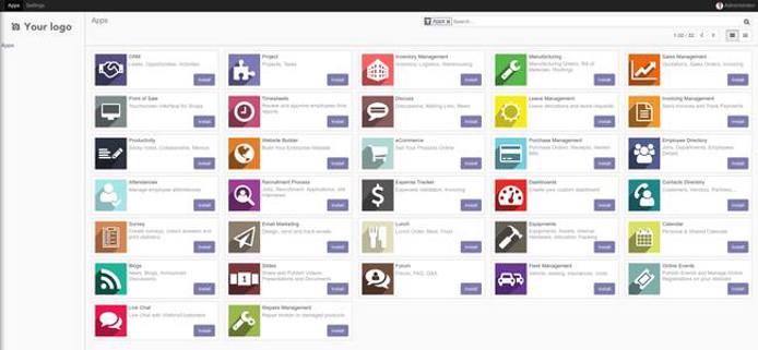 Odoo 11 Welcome Screen Odoo 11 Welcome Screen
