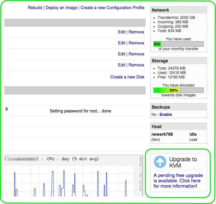 The KVM Upgrade Button.