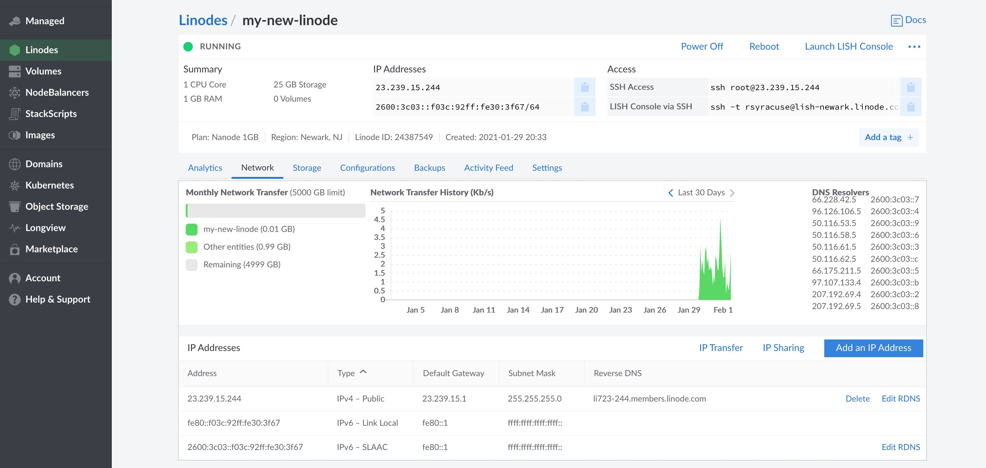 Linode Manager / Remote Access Linode Manager / Remote Access