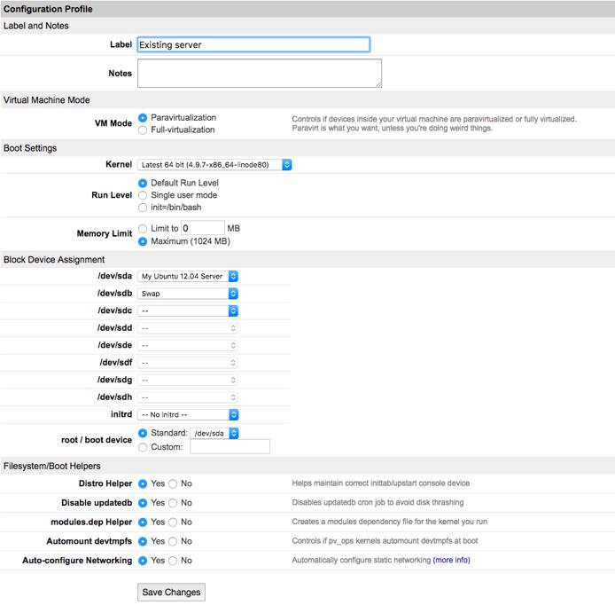Creating a configuration profile Creating a configuration profile