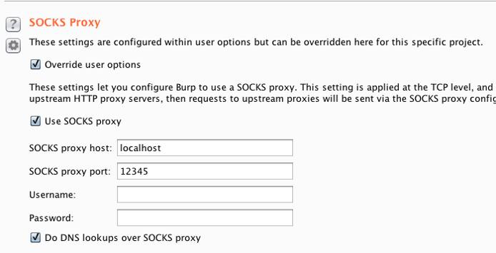 Burp Suite proxy settings Burp Suite proxy settings