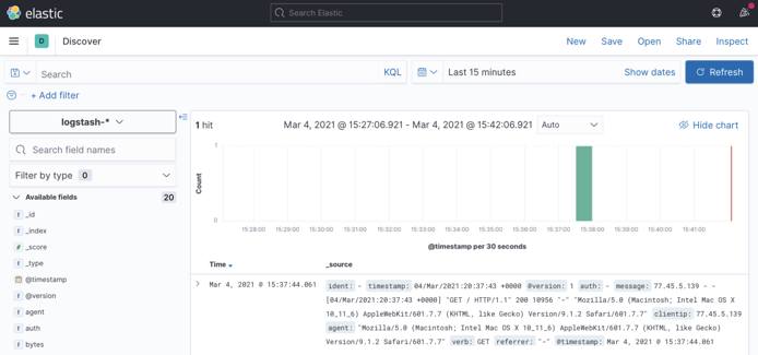Kibana 7 Discover View Kibana 7 Discover View