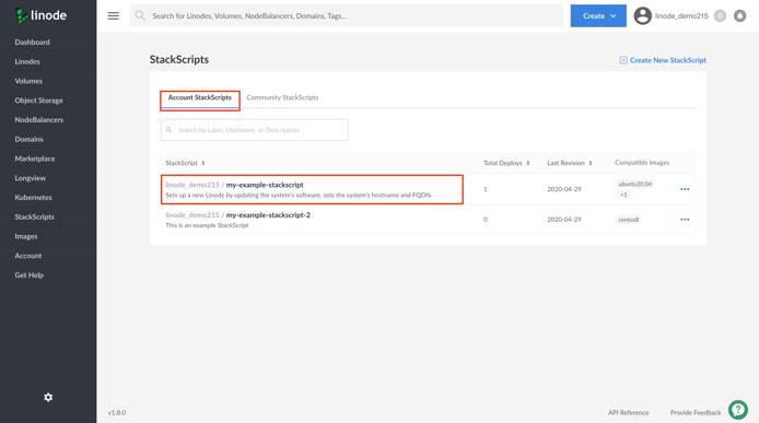 View the details and contents of an Account StackScript. View the details and contents of an Account StackScript.